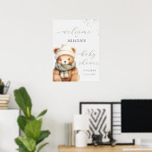 Poster d'accueil du Baby shower d'attente (Bureau à domicile)