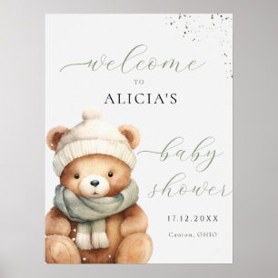 Poster d'accueil du Baby shower d'attente