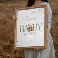 Poster d'accueil du Baby shower d'attente