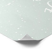 Poster d'accueil du Baby shower de neige bleu Ours (Coin)