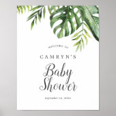 Poster d'accueil du Baby shower de palme sauvage (Devant)