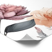 Poster d'accueil du Mariage Boho Purple Rose (Coin)