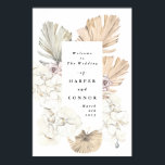 Poster d'accueil du Mariage Tropical Pampas séché<br><div class="desc">Pampas Grass séché Tropical Jungle Floral Mariage,  Poster Mariage. #pampasgrass #jungleMariage #jungleinvitation #coralmariage #weddingmenu #désertons #lasvegasMariage #terracottamariage #peachmariage #pampasweddmenu #pampas #terracotta #corail #peach #naturalmariage #driedgrass #driedpampas #wabisabimariage #nature #mariage</div>