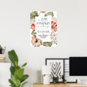 Poster d'accueil d'un petit Baby shower Citrouille (Bureau à domicile)