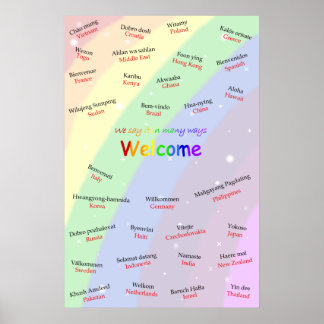Poster d'accueil ESL multilingue