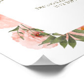 Poster d'accueil exquis à la Pêche Florale (Coin)