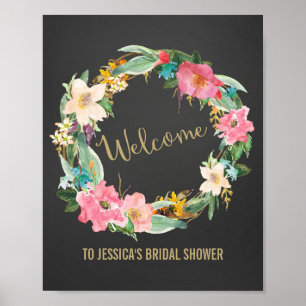 Poster d'accueil Fleurs Wreath