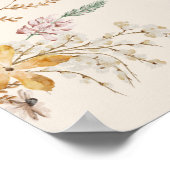 Poster d'accueil Floral pour l'anniversaire (Coin)