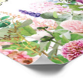 Poster d'accueil Pink Purple Flowers & Papillons (Coin)