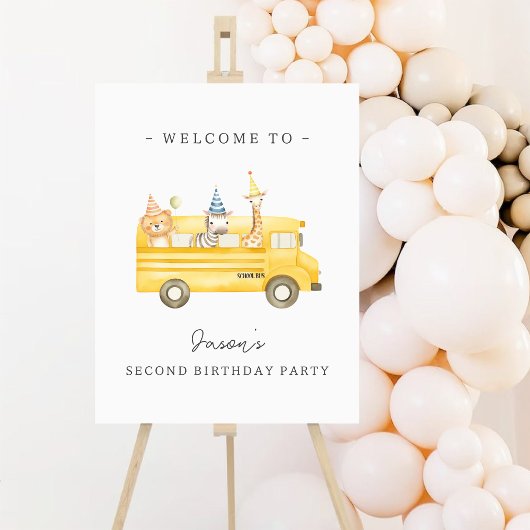 Poster d'accueil pour l'anniversaire de l'école ja