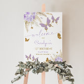 Poster d'accueil pour l'anniversaire du papillon v