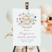 Poster d'accueil pour le thé nuptial