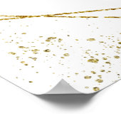 Poster d'accueil Quinceanera Floral Rouge et Or (Coin)