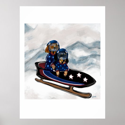 POSTER DACHSHUND  (Devant)