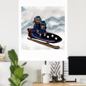 POSTER DACHSHUND  (Bureau à domicile)