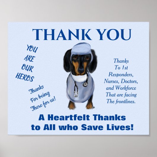 Poster Dachshund (Devant)