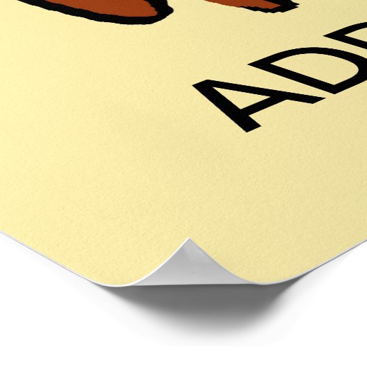 Poster Dachshund, ajouter du texte (Coin)