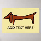 Poster Dachshund, ajouter du texte (Devant)