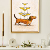 Poster Dachshund art | funny dog illustration