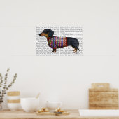 Poster Dachshund Avec Sweat Laineux (Cuisine)