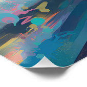 Poster Dachshund Beach Surf Peinture (Coin)