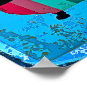 Poster Dachshund, chien de saucisse d'art Abstrait (Coin)