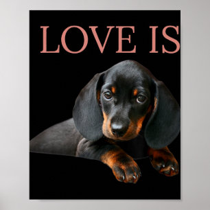 Poster Dachshund Chien Maman Papa Hommes Femmes Enfants C