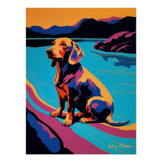 Poster Dachshund Dog 004 - Bruno Pokopen