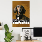 Poster Dachshund Dog Gentleman (Bureau à domicile)