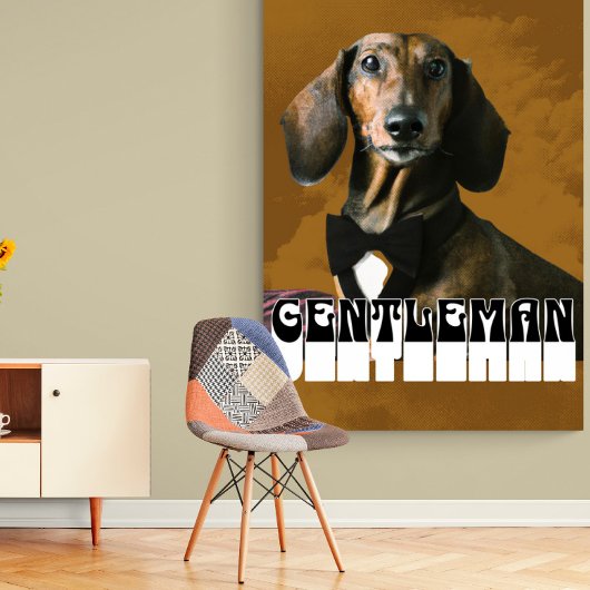 Poster Dachshund Dog Gentleman