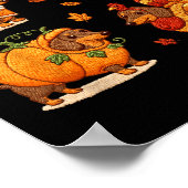 Poster Dachshund Dog Pumpkin E Turkey Thanksgiving Men Wo (Coin)
