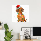 Poster Dachshund Dogs Tree Christmas Sweater Xmas Toxits (Bureau à domicile)