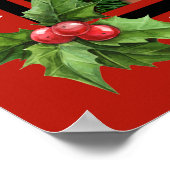 Poster Dachshund Doxie Wiener Chien Camion rouge Neige Fl (Coin)