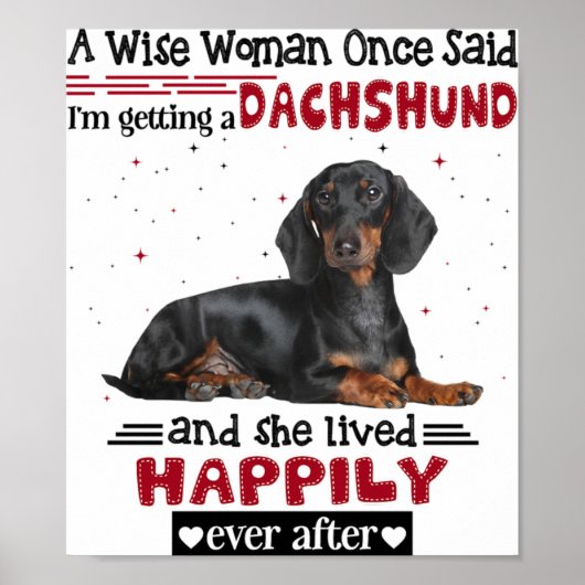 Poster Dachshund et elle ont vécu heureux après (Devant)