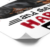 Poster Dachshund et elle ont vécu heureux après (Coin)