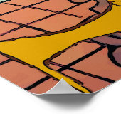 Poster Dachshund et fleurs, (Coin)