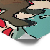 Poster Dachshund et Guitare (Coin)