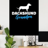 Poster Dachshund Grand-père (Bureau à domicile)