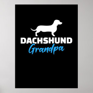 Poster Dachshund Grand-père