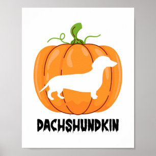 Poster Dachshund Halloween Chien