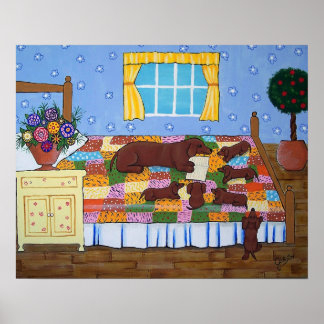 Poster Dachshund Histoire Temps Imprimer