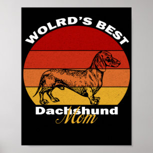 Poster Dachshund - La meilleure maman Dachshund du monde