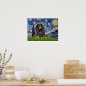 Poster Dachshund (LHBT) - Nuit étoile (Cuisine)