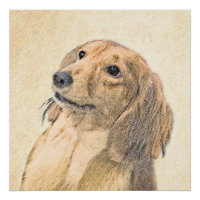 Dachshund (Longhaerien) Peinture - Art Chien origi