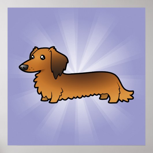 Poster Dachshund (lounghair) (Devant)