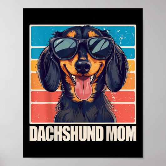 Poster Dachshund Maman (Devant)