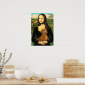 Poster Dachshund (marron1) - Mona Lisa (Cuisine)