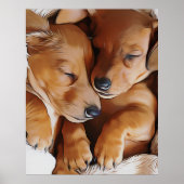 Poster Dachshund mignon Dachshund Chiots Dachshund Annive (Devant)