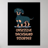 Poster Dachshund obsessionnel (Devant)