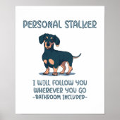 Poster Dachshund Personal Stalker (Devant)